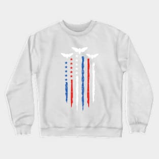 Cicada Patriotic Red White Blue USA Flag 4th Of July 2024 Crewneck Sweatshirt